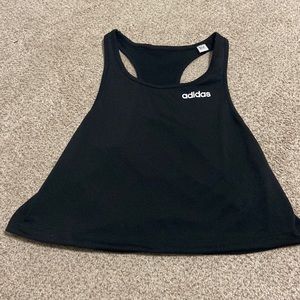 Black adidas workout tank top